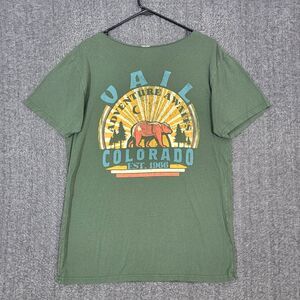 Vail Colorado T-Shirt Mens Medium Green Adventure Awaits Est. 1966 CO